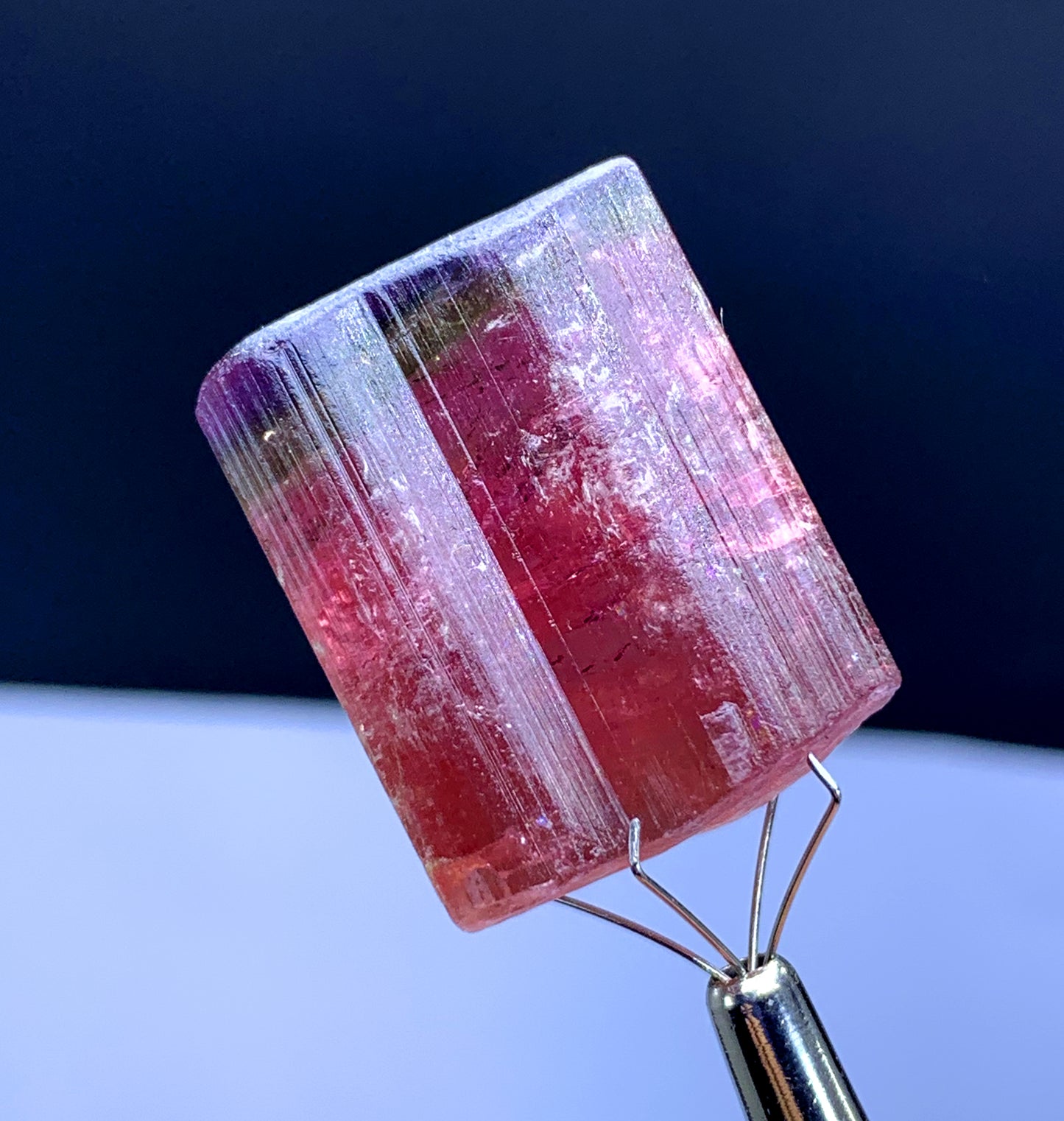 Natural Terminated Tricolor Tourmaline Crystal from Paprok Afghanistan - 129.95 carat