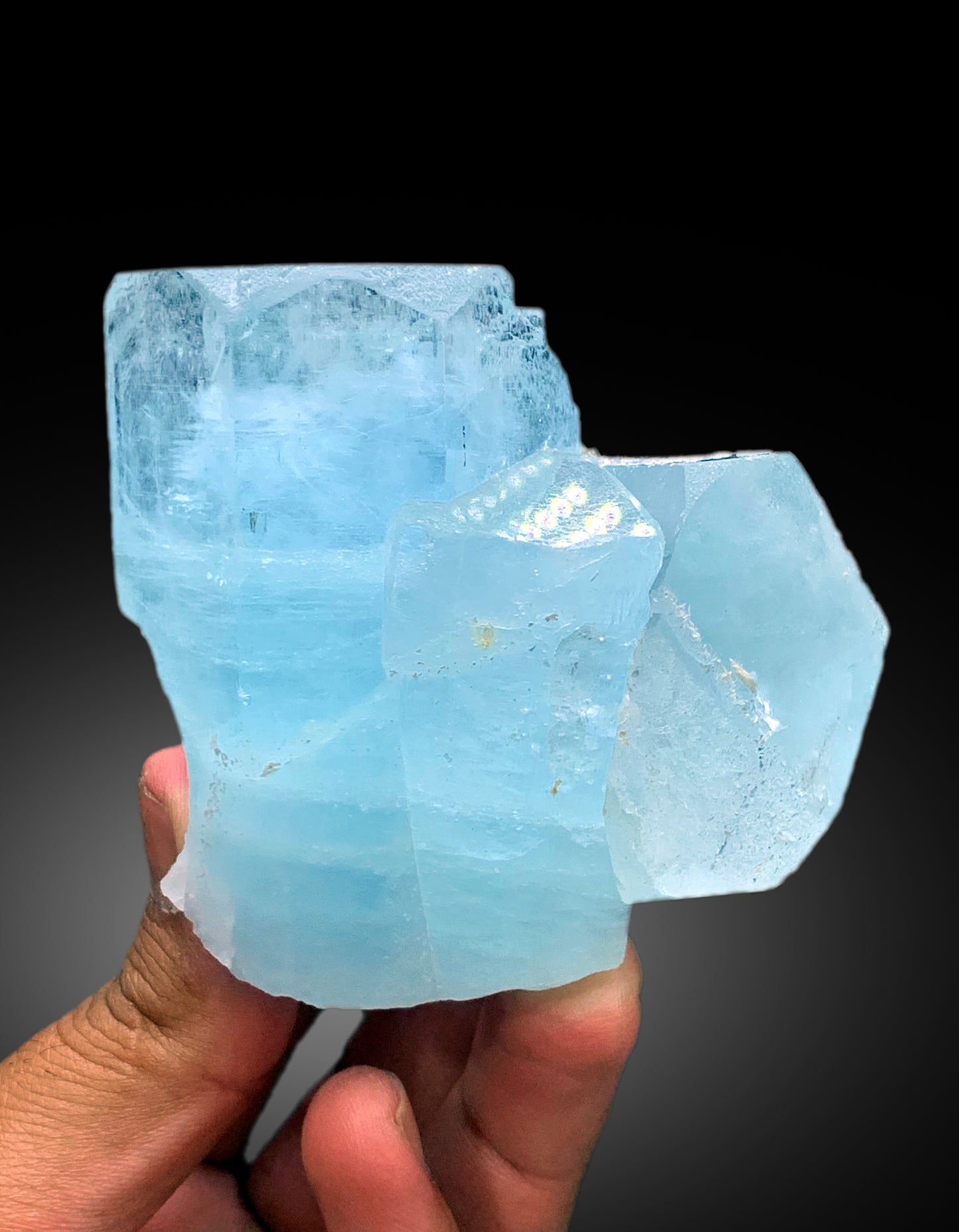 Natural Sky Blue Color Aquamarine Crystal, Aquamarine Specimen, Aquamarine from Nagar Mine Skardu Pakistan - 347 gram