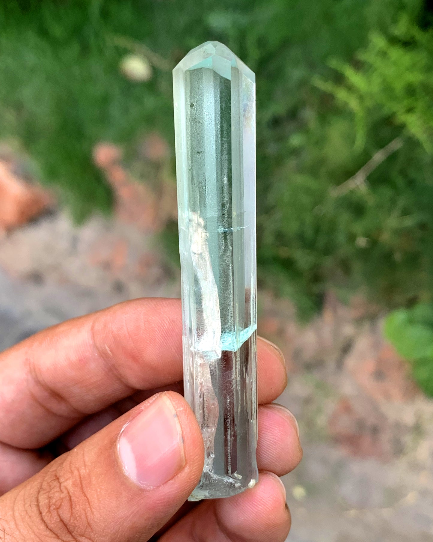Diamond Cut Transparent Blue Aquamarine Crystal from Pakistan - 17 gram