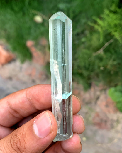 Diamond Cut Transparent Blue Aquamarine Crystal from Pakistan - 17 gram