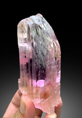 Gem Grade Deep Pink Kunzite Crystal from Afghanistan - 275 gram