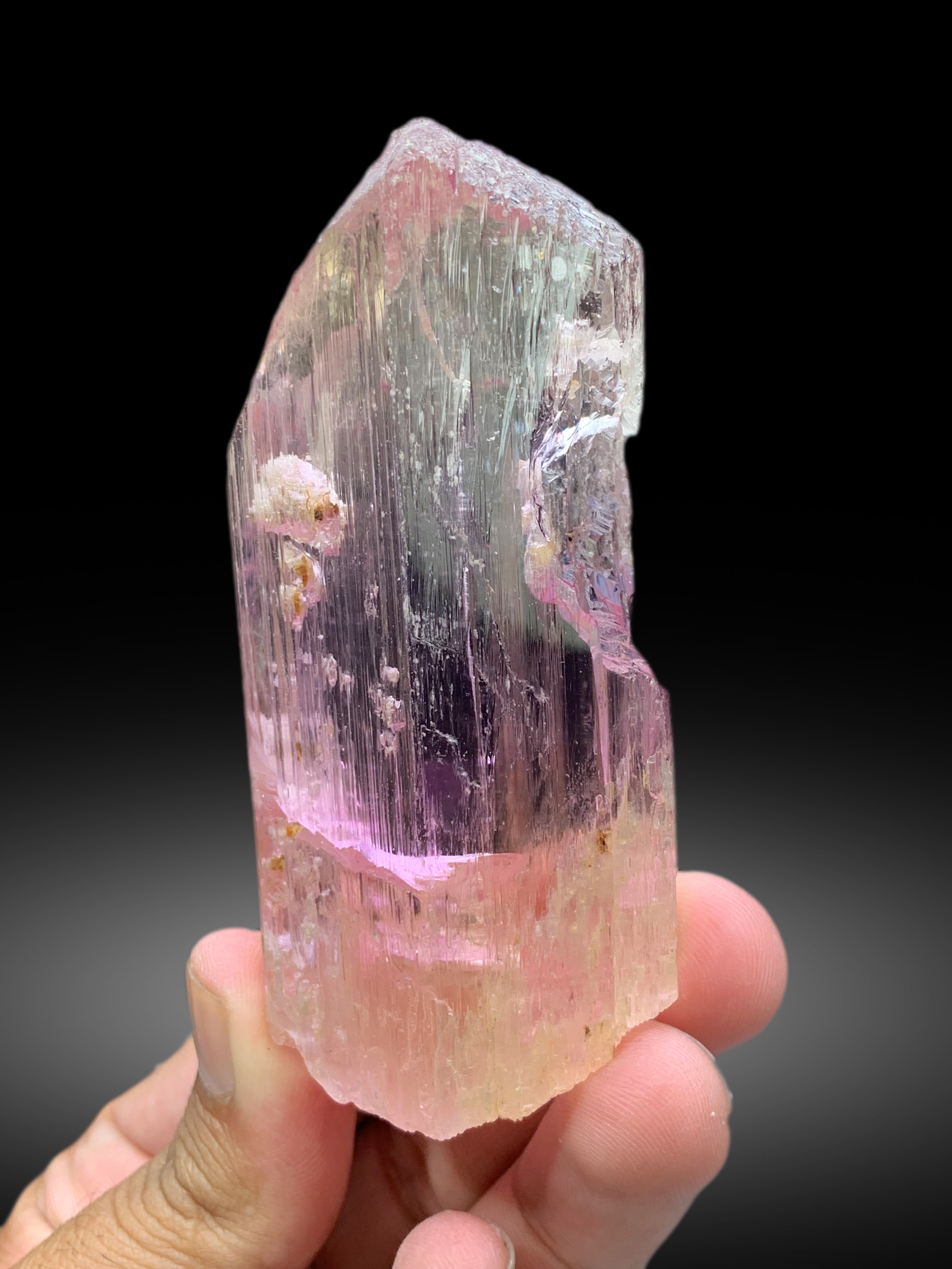 Gem Grade Deep Pink Kunzite Crystal from Afghanistan - 275 gram