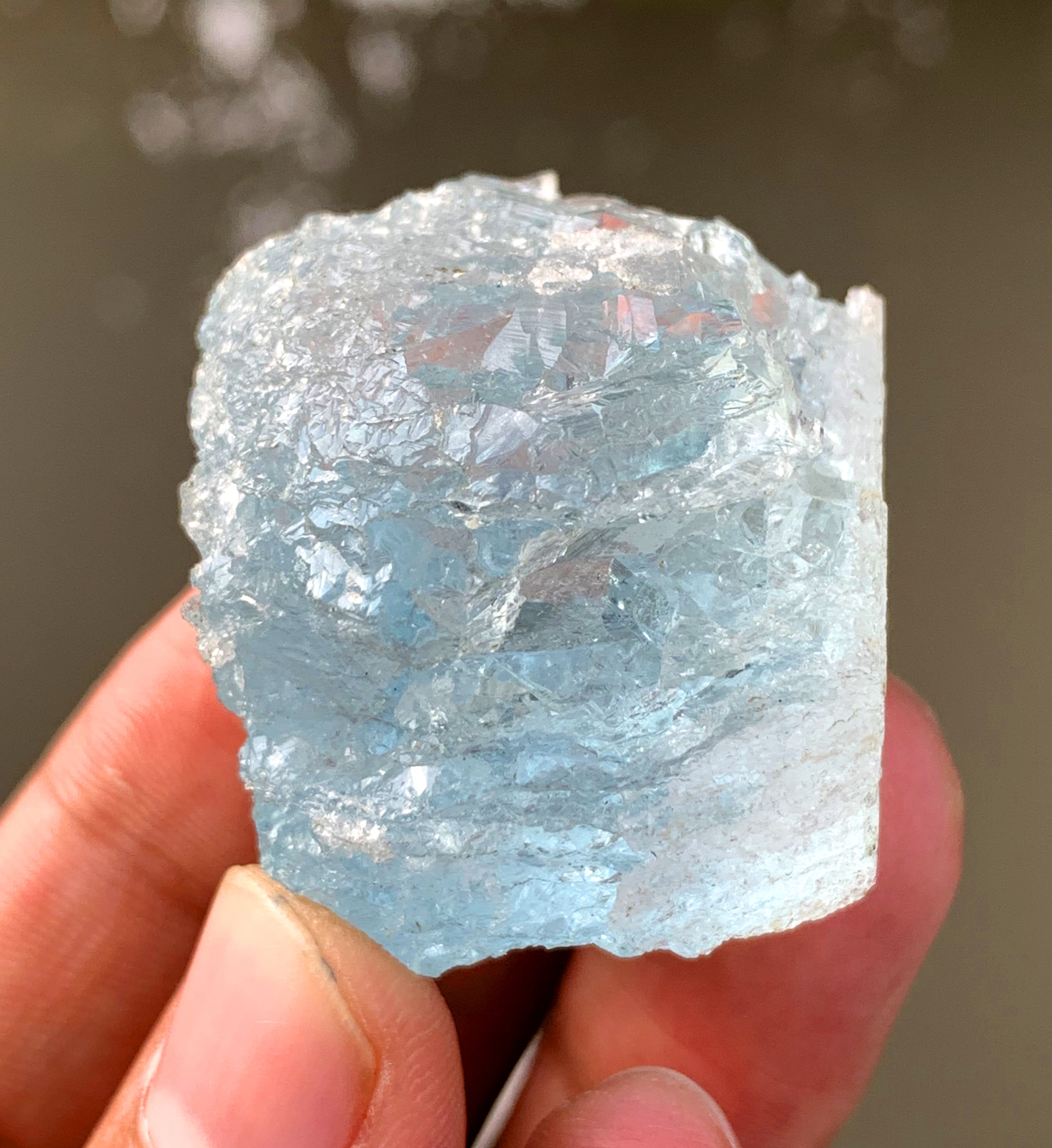 Etched Aquamarine Crystal from Shigar valley Pakistan - 46 gram