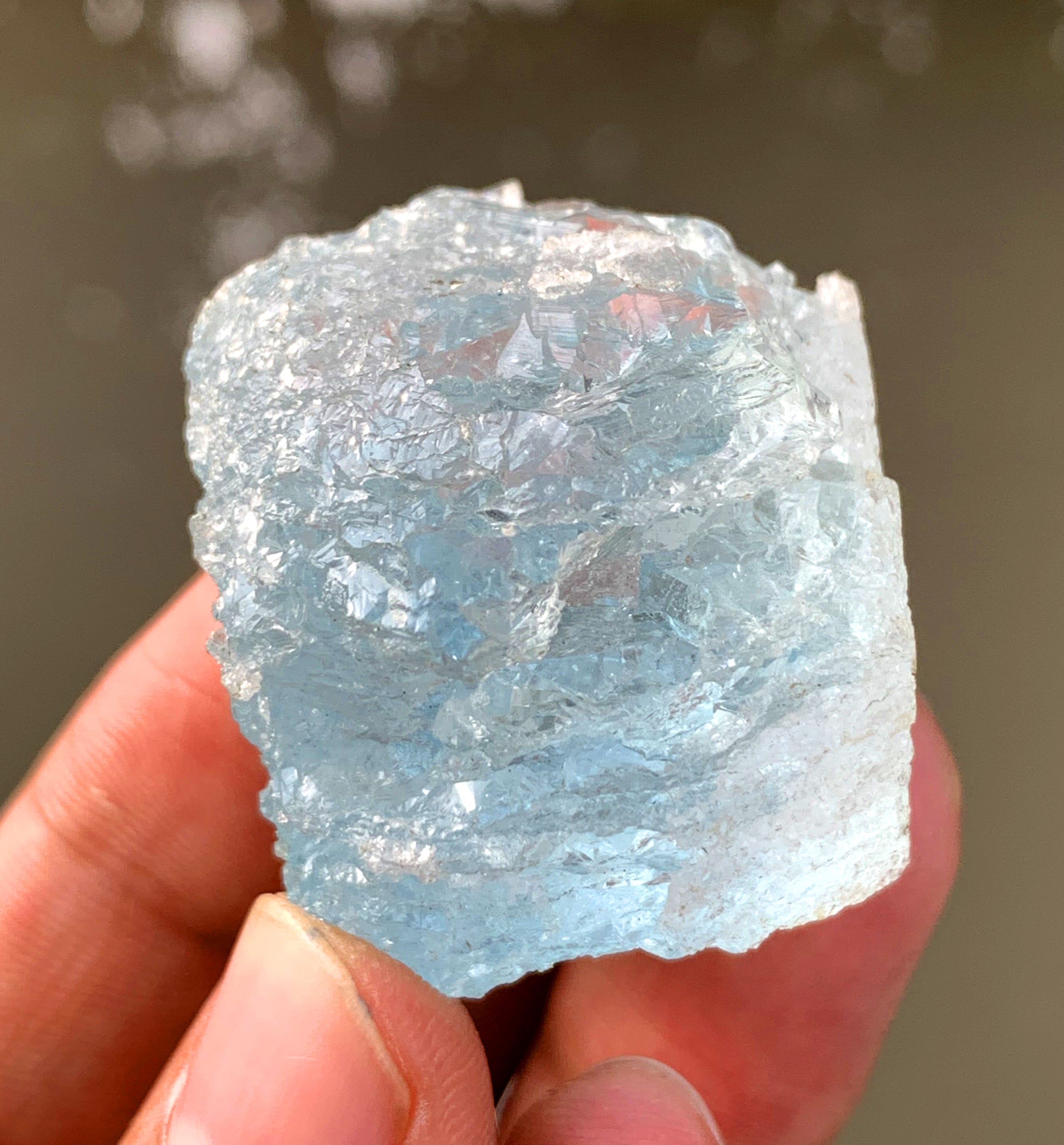 Etched Aquamarine Crystal from Shigar valley Pakistan - 46 gram