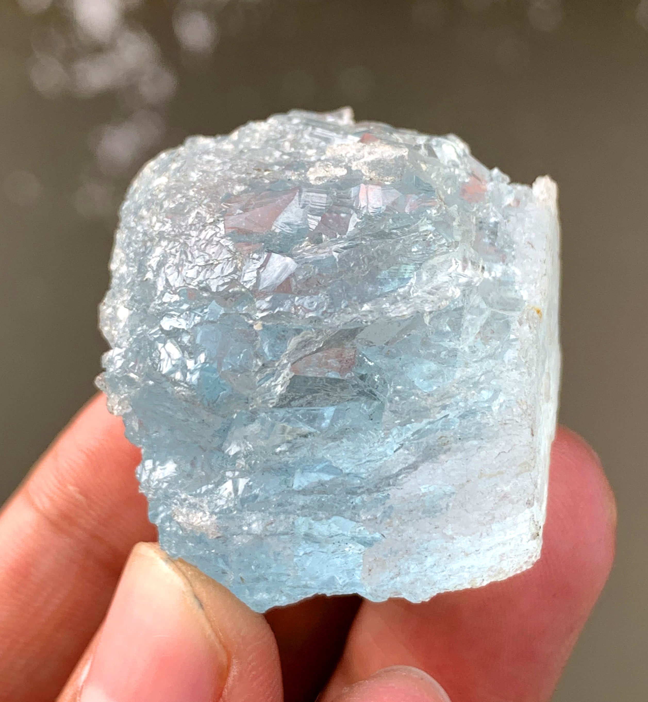 Etched Aquamarine Crystal from Shigar valley Pakistan - 46 gram