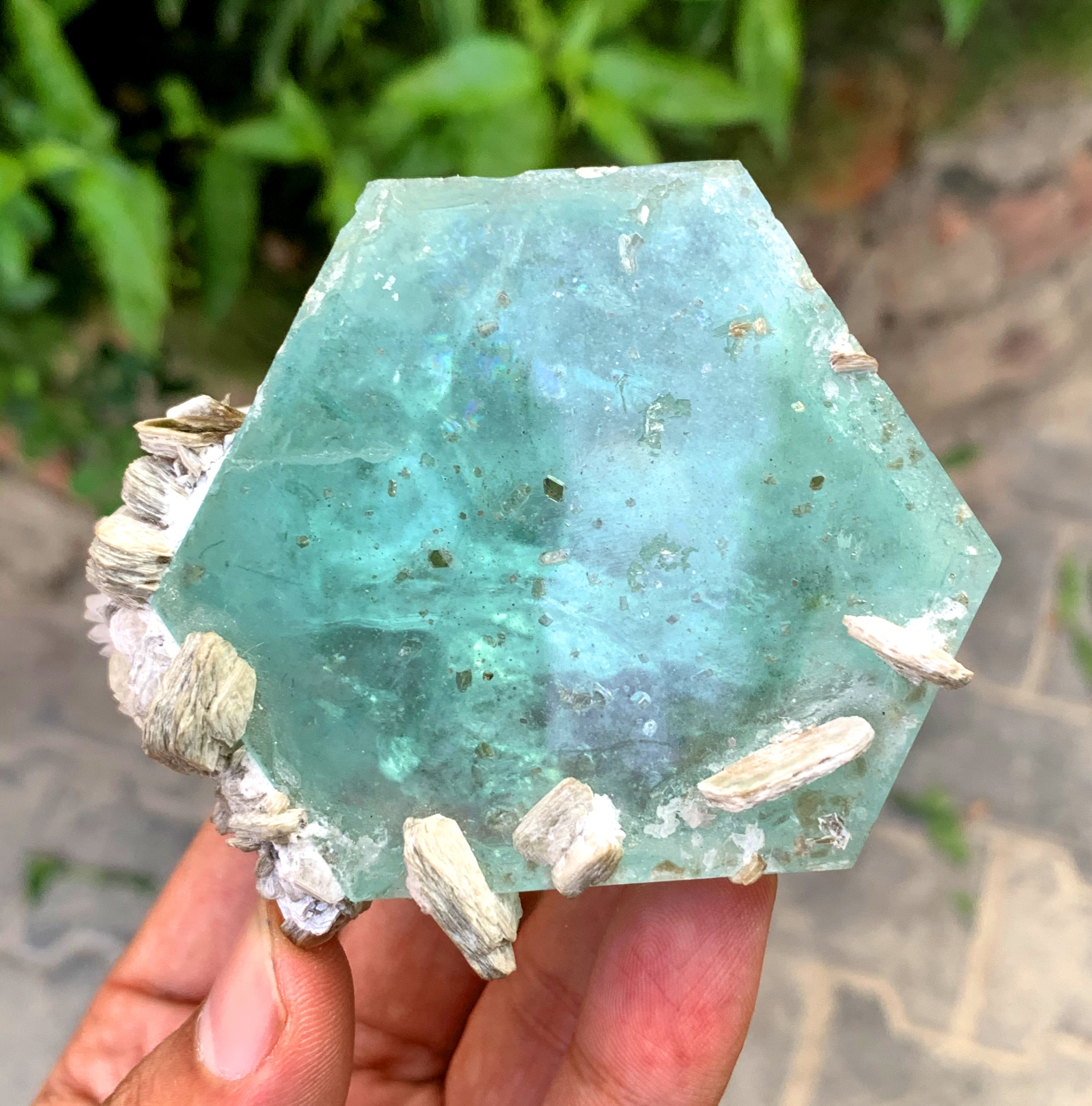 Blue Aquamarine with Mica from Pakistan - 250 gram
