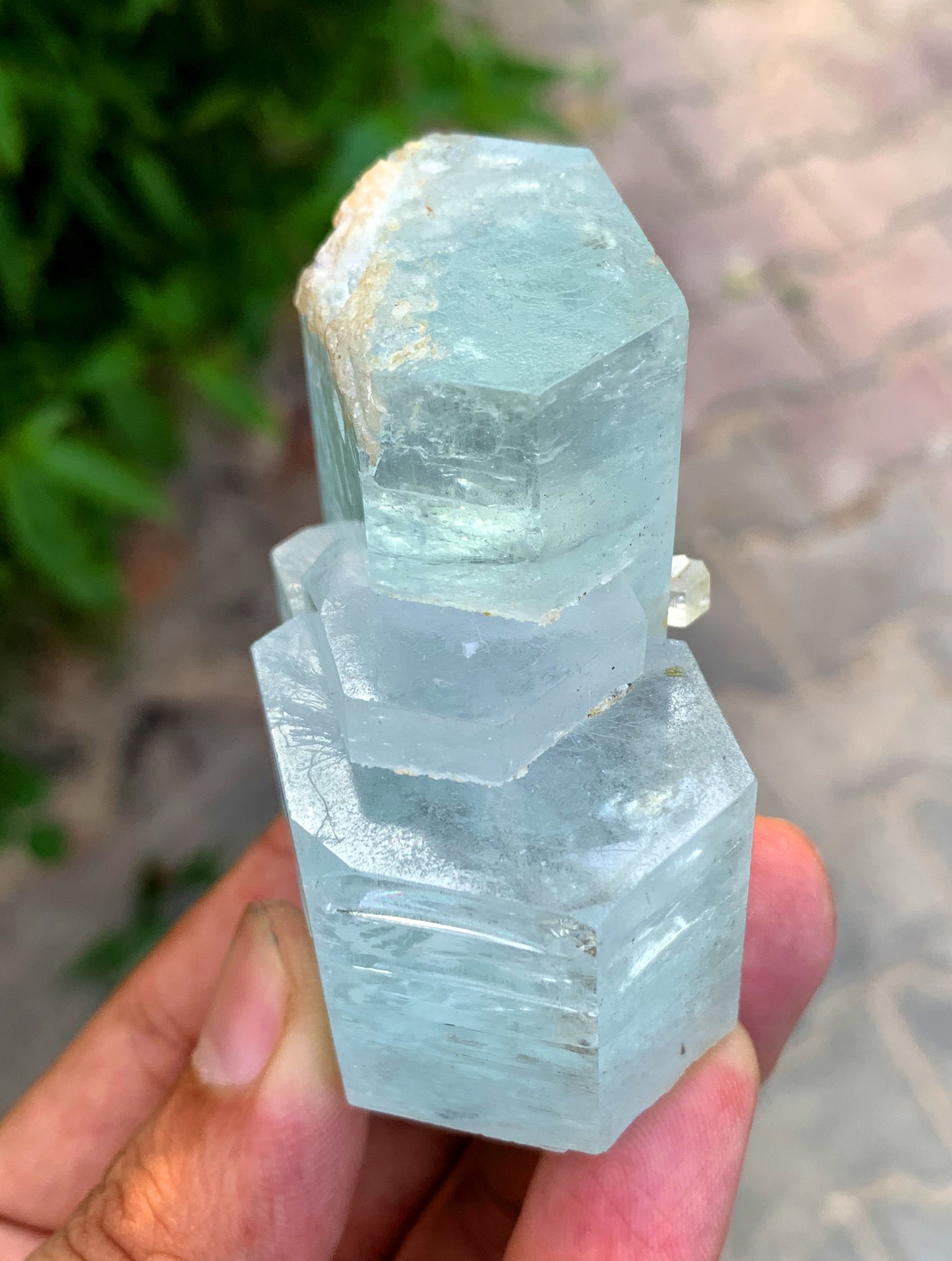 Stepped Blue Aquamarine Crystal from Shigar valley Pakistan - 162 gram