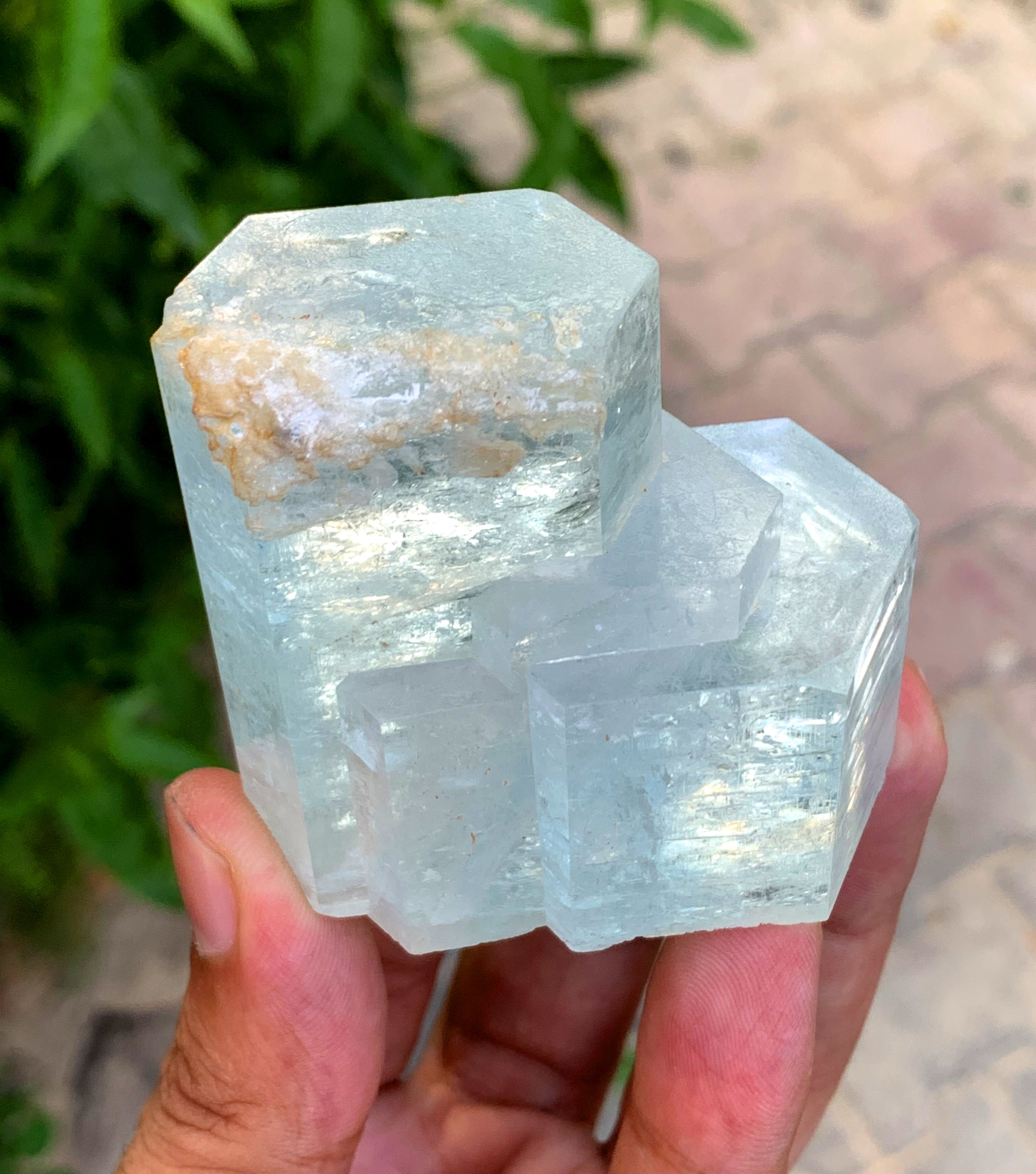 Stepped Blue Aquamarine Crystal from Shigar valley Pakistan - 162 gram