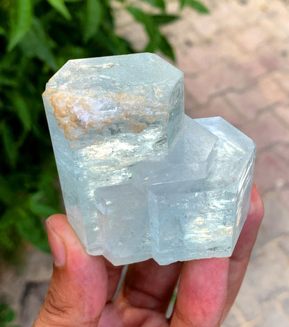 Stepped Blue Aquamarine Crystal from Shigar valley Pakistan - 162 gram