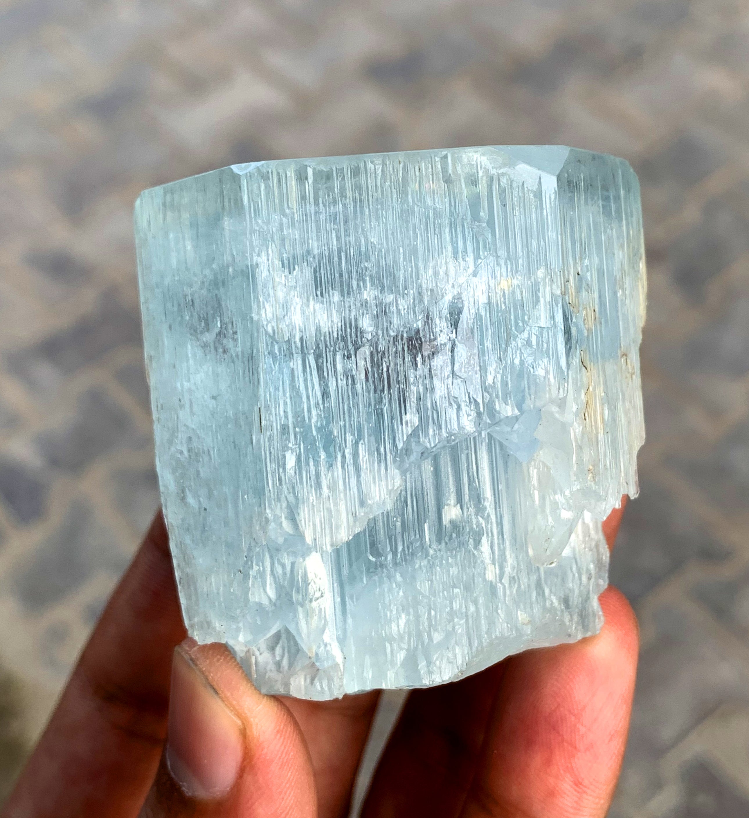 Blue Aquamarine Crystal from Shigar valley Pakistan - 179 gram