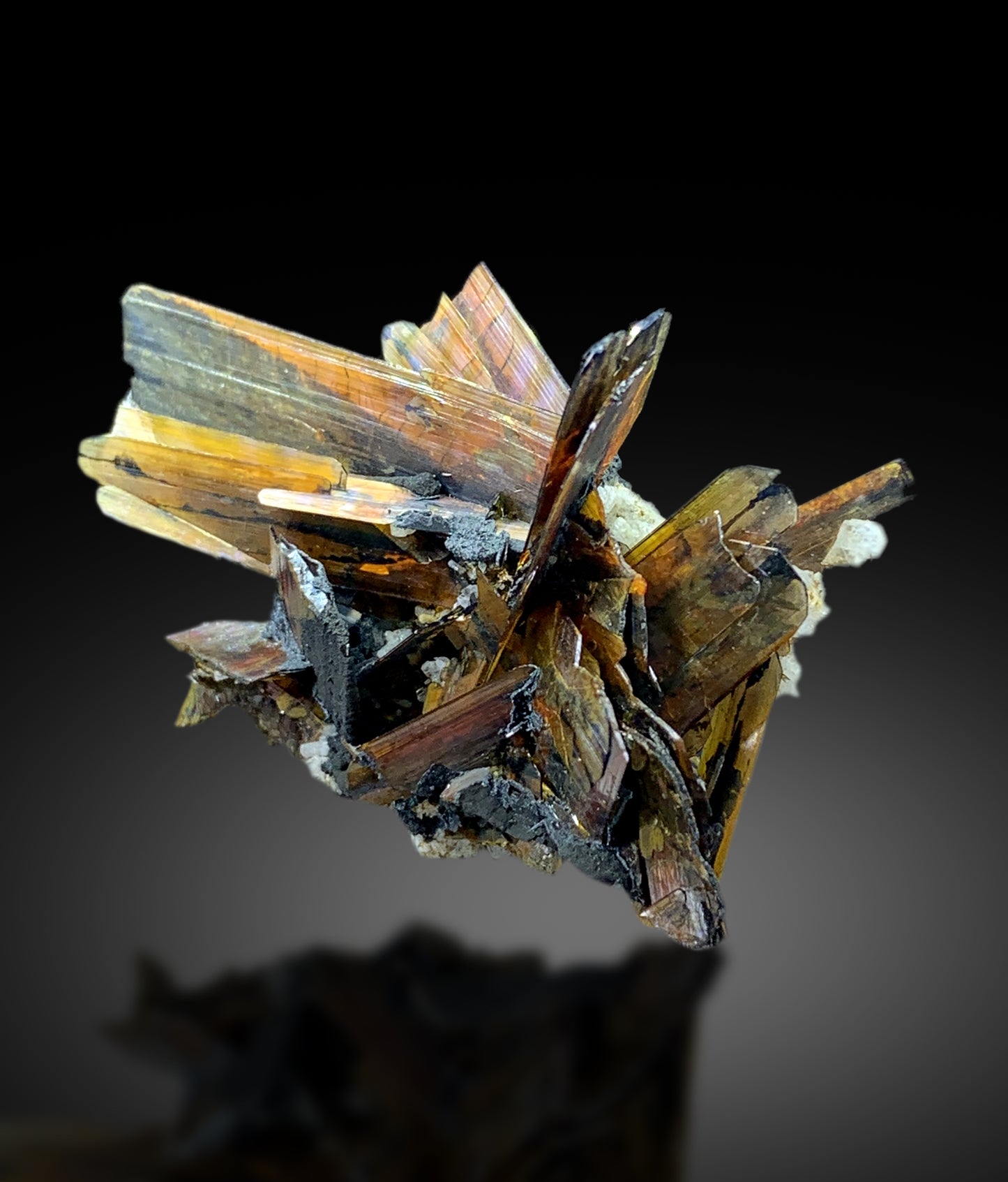 Rare Red Brookite Cluster on Matrix from Baluchistan Pakistan - 20 grams