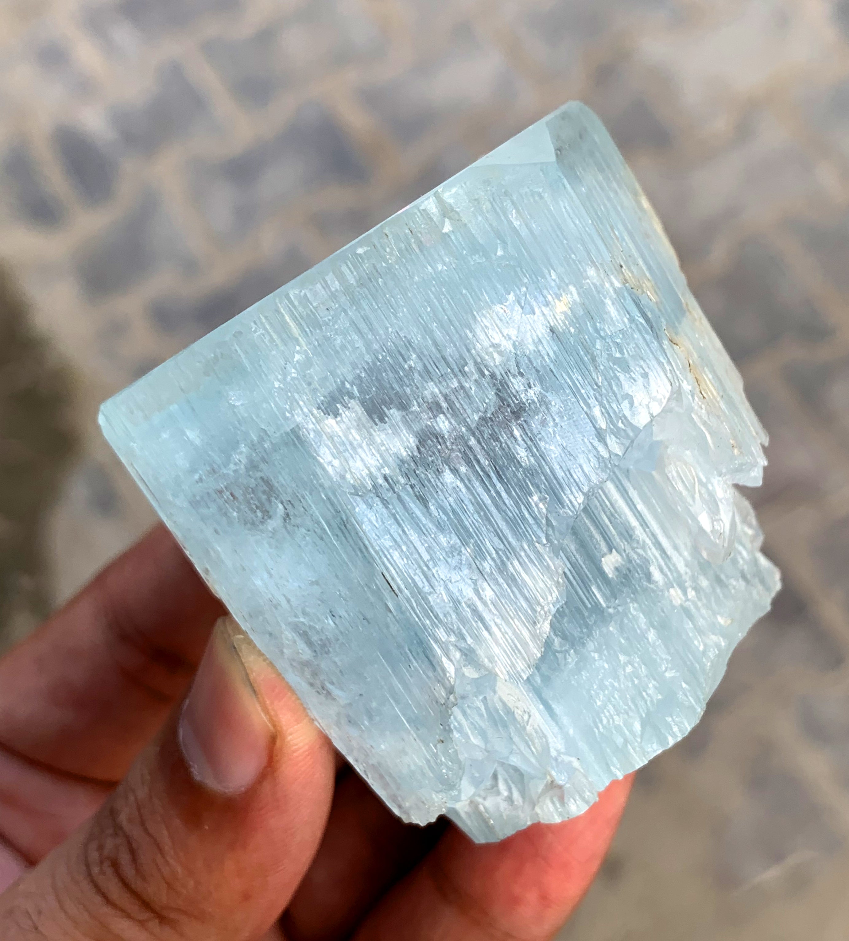 Blue Aquamarine Crystal from Shigar valley Pakistan - 179 gram