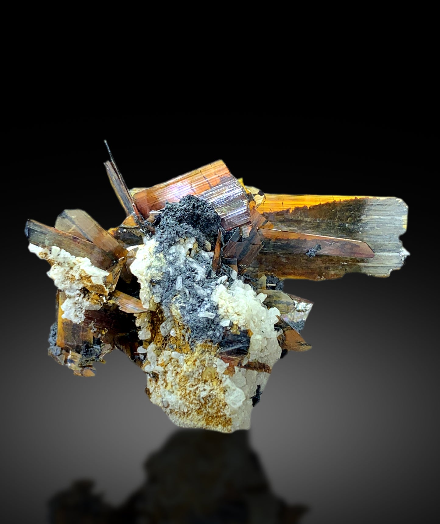 Rare Red Brookite Cluster on Matrix from Baluchistan Pakistan - 20 grams