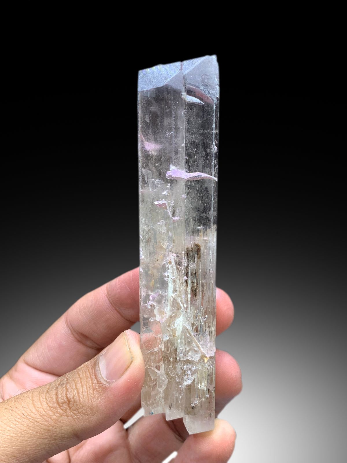 Natural Pink Kunzite with Dendritic Inclusions from Afghanistan - 165 gram