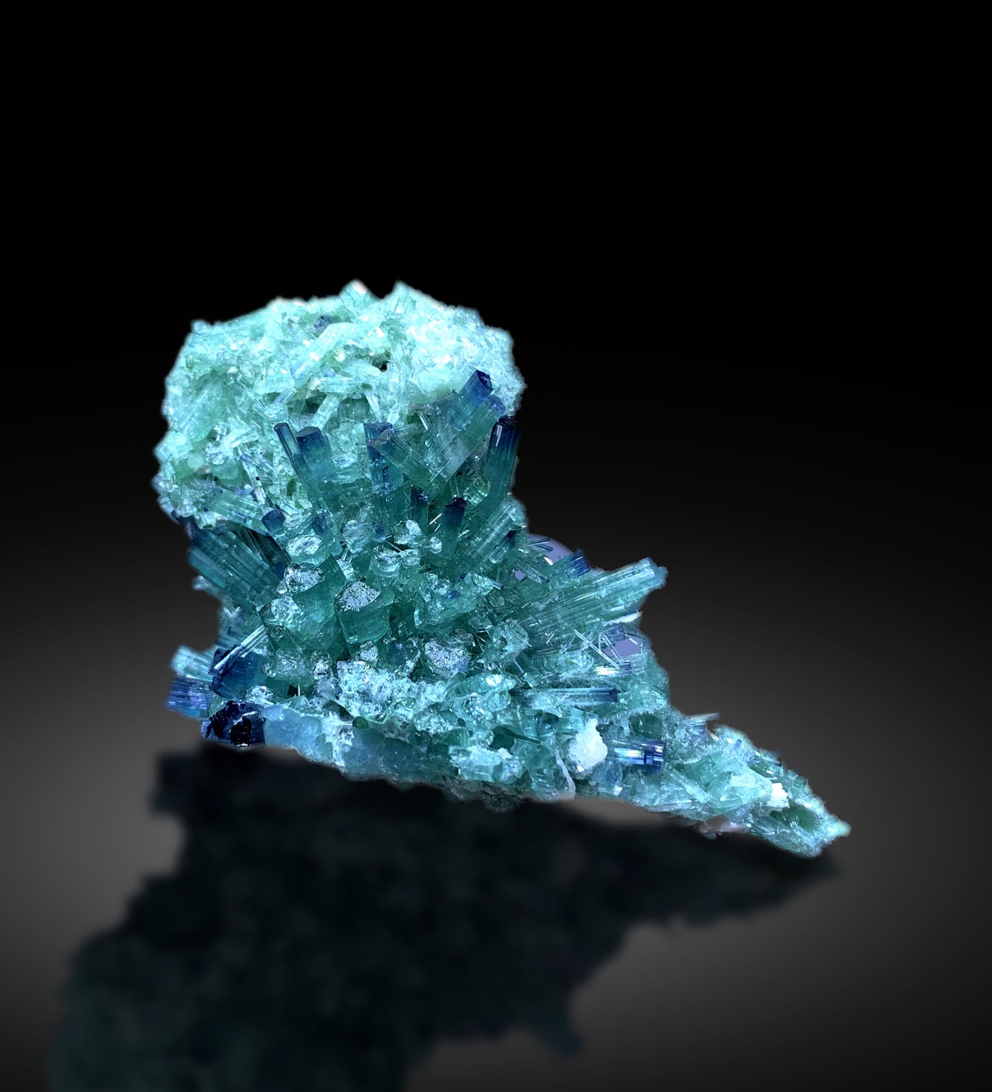 Bluish Green Indicolite Tourmaline Bunch from Afghanistan - 118 gram