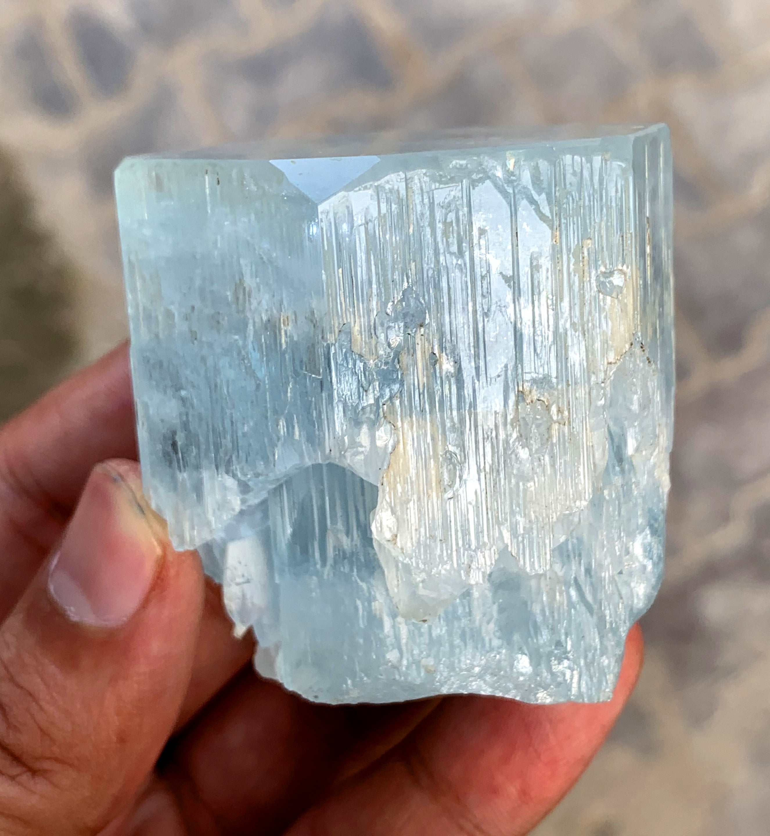 Blue Aquamarine Crystal from Shigar valley Pakistan - 179 gram