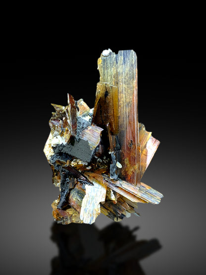 Rare Red Brookite Cluster on Matrix from Baluchistan Pakistan - 20 grams