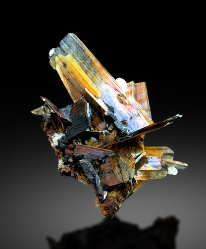 Rare Red Brookite Cluster on Matrix from Baluchistan Pakistan - 20 grams