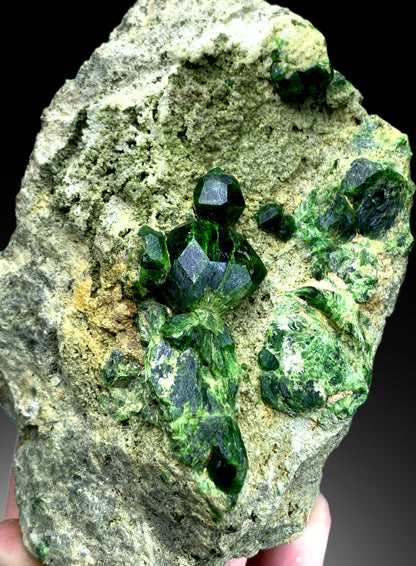 Lush Green Demantoid Garnet, Garnet Crystals, Garnet Specimen, Garnet Stone, Crystal Specimen - 801 gram
