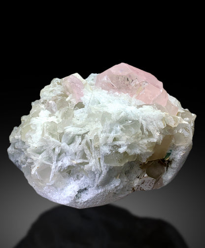 Pink Morganite Crystals on Quartz and Albite Specimen from Afghanistan - 1005 gram