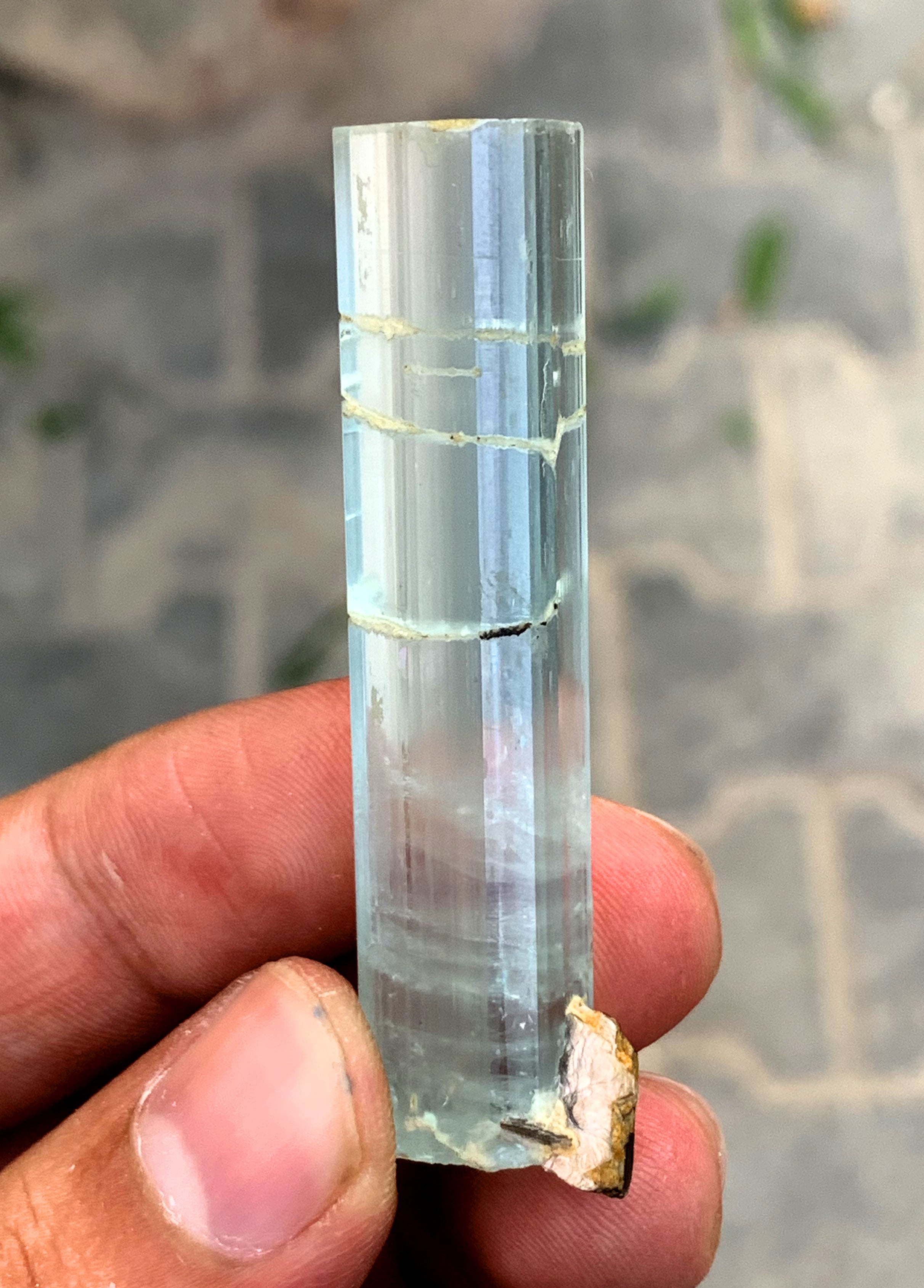 Transparent Blue Aquamarine Crystal from Shigar valley Pakistan - 19 gram