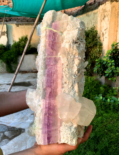 Museum Grade Pink Kunzite with Pollucite, Green Tourmalines Quartz and Cleavelandite Albite from Afghanistan - 15.4 kg