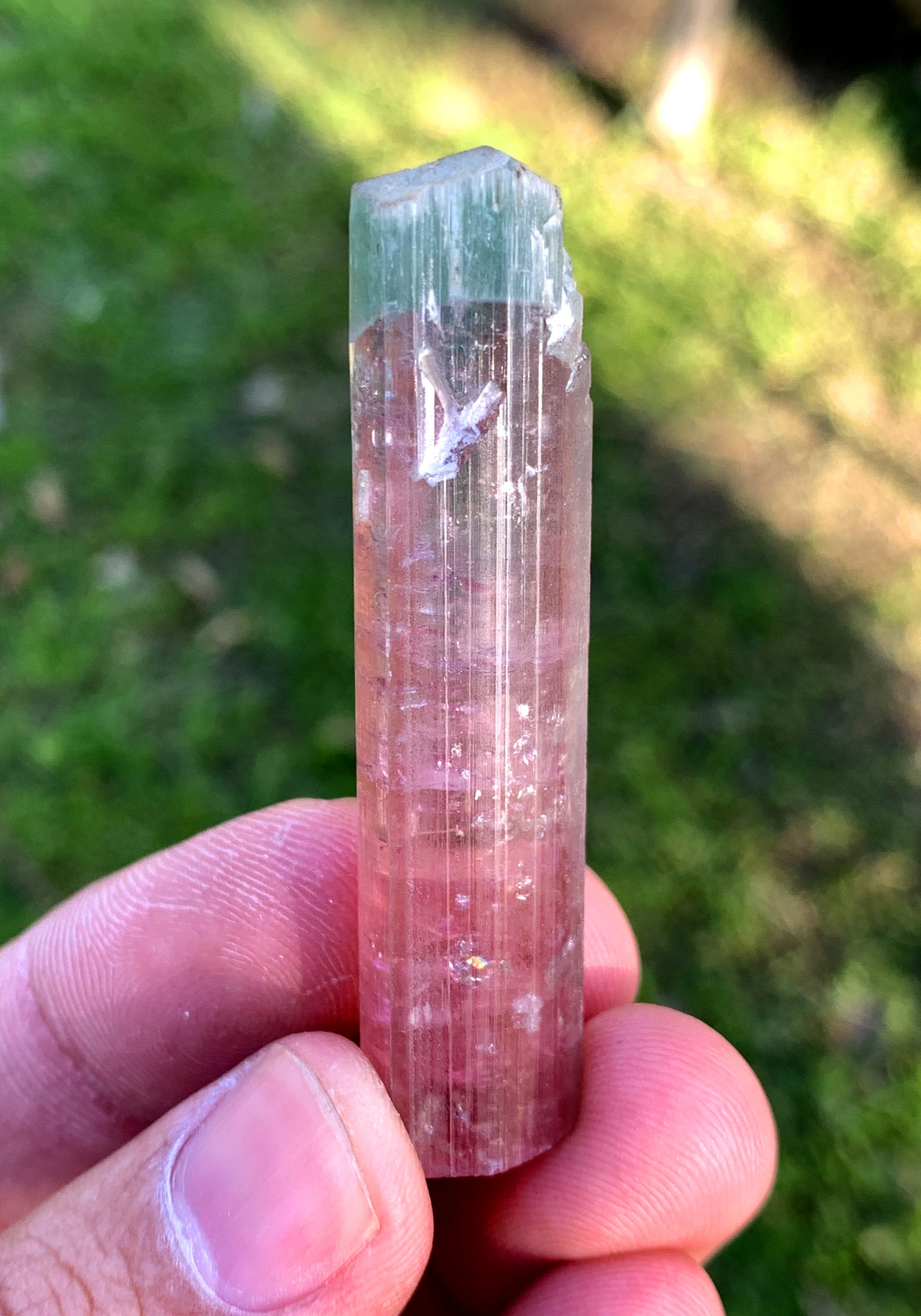 Cotton Candy Tourmaline Crystal, BIcolor Tourmaline, Tourmaline Gemstone, Paprok Tourmaline, Crystal Specimen, Fine Mineral  - 22 gram