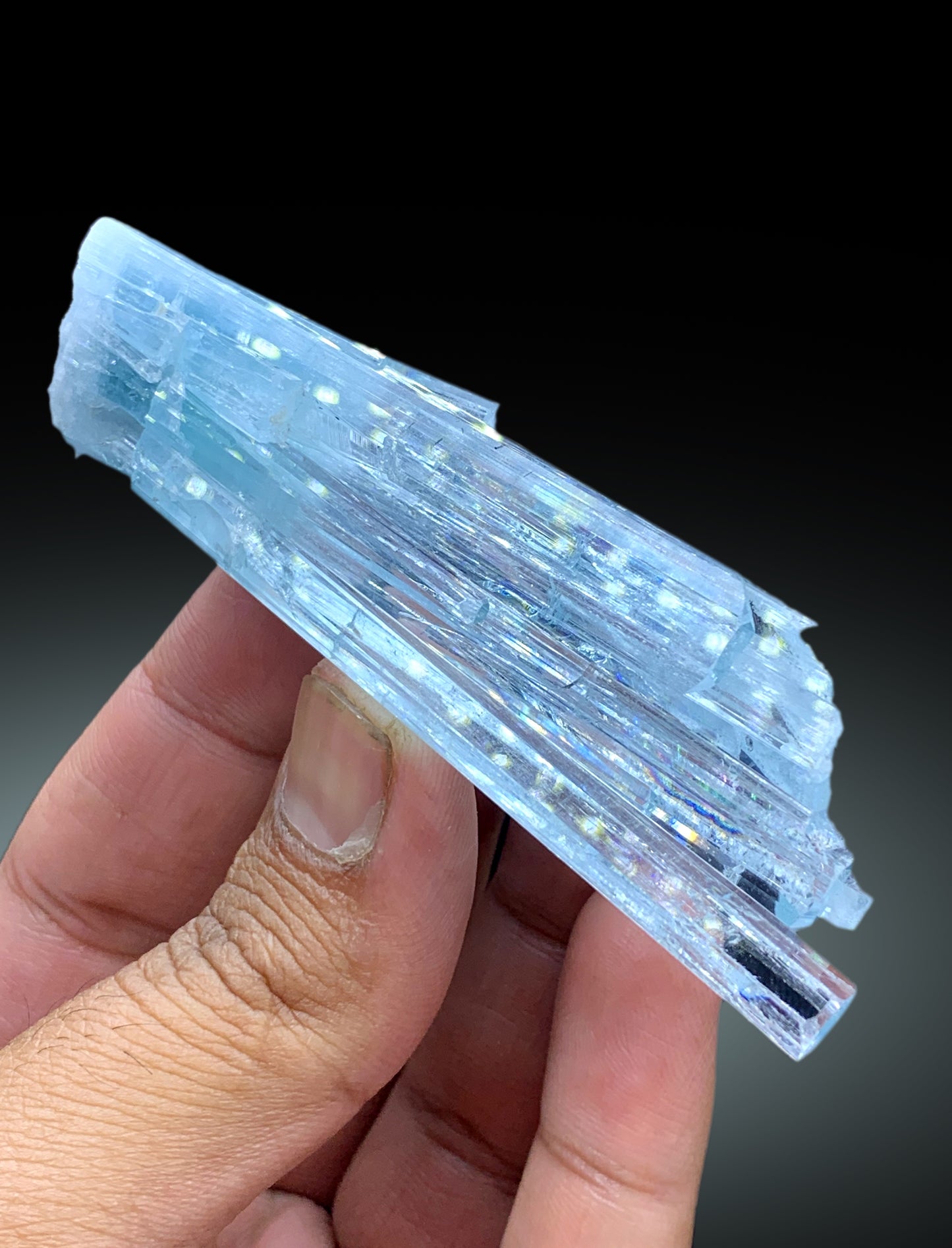 Transparent Sky Blue Color Aquamarine Cluster from Shigar valley Skardu Pakistan - 77 gram