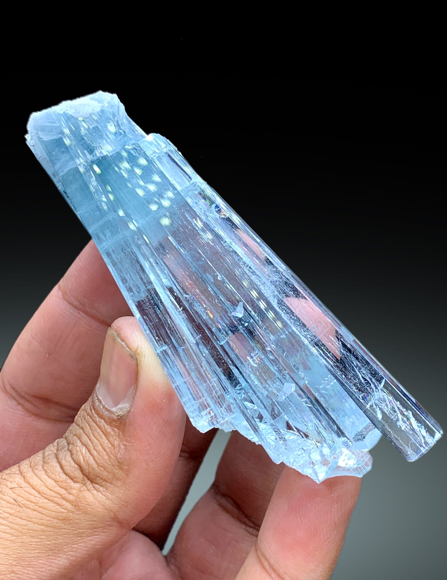 Transparent Sky Blue Color Aquamarine Cluster from Shigar valley Skardu Pakistan - 77 gram