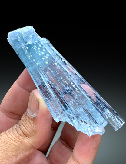 Transparent Sky Blue Color Aquamarine Cluster from Shigar valley Skardu Pakistan - 77 gram