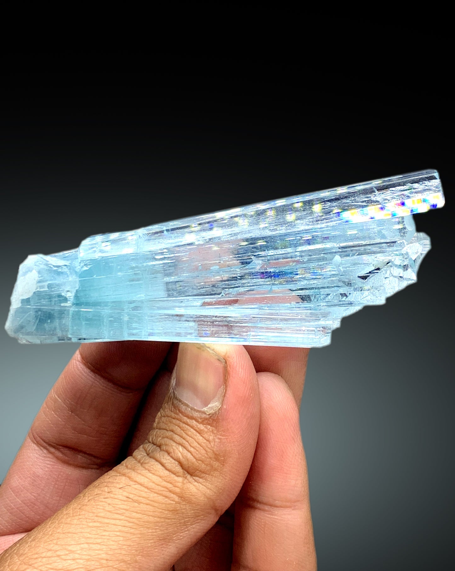 Transparent Sky Blue Color Aquamarine Cluster from Shigar valley Skardu Pakistan - 77 gram