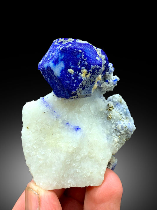 Ink Blue Lapis Lazuli Mineral Specimen from Kokcha Valley Badakhshan Afghanistan - 121 gram