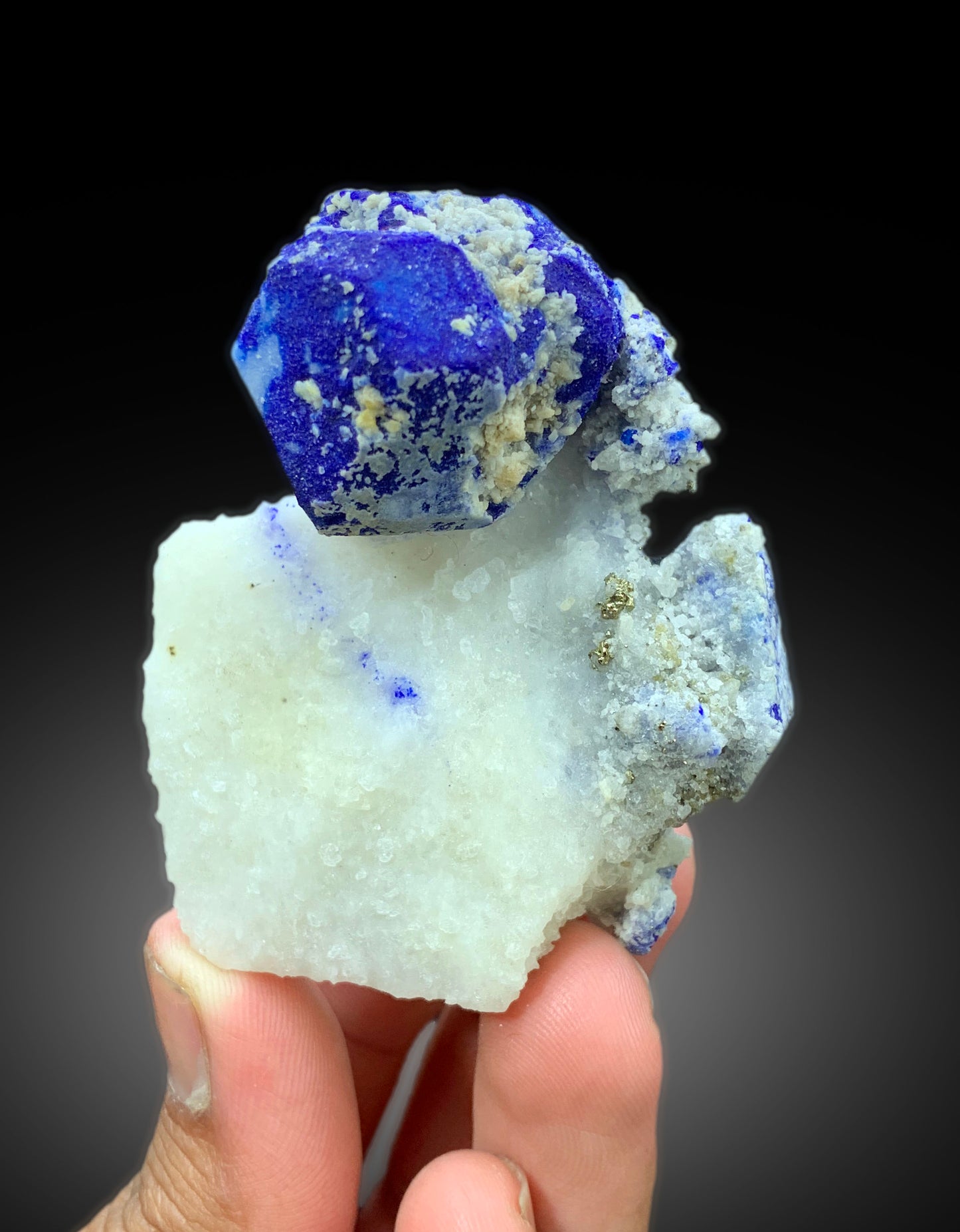 Ink Blue Lapis Lazuli Mineral Specimen from Kokcha Valley Badakhshan Afghanistan - 121 gram
