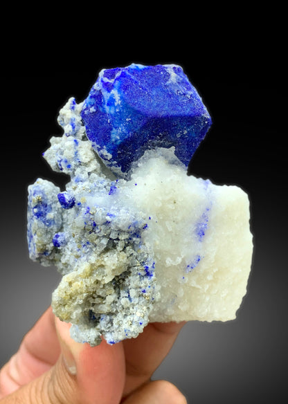 Ink Blue Lapis Lazuli Mineral Specimen from Kokcha Valley Badakhshan Afghanistan - 121 gram