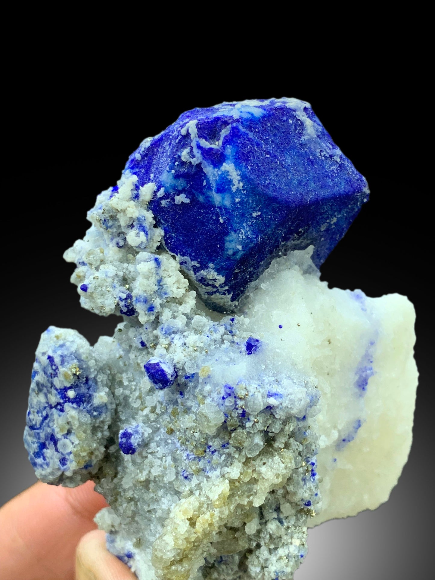 Ink Blue Lapis Lazuli Mineral Specimen from Kokcha Valley Badakhshan Afghanistan - 121 gram