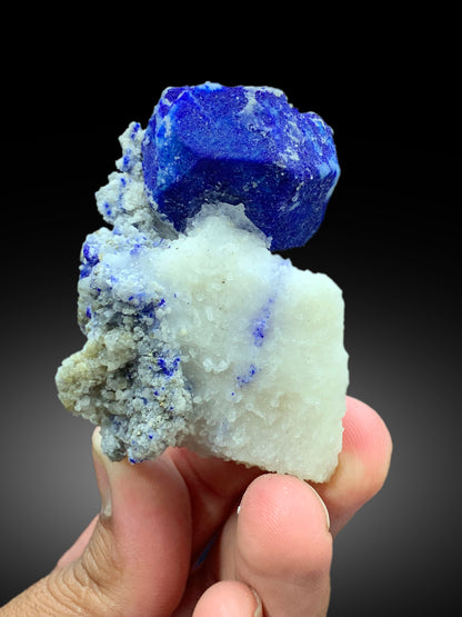 Ink Blue Lapis Lazuli Mineral Specimen from Kokcha Valley Badakhshan Afghanistan - 121 gram