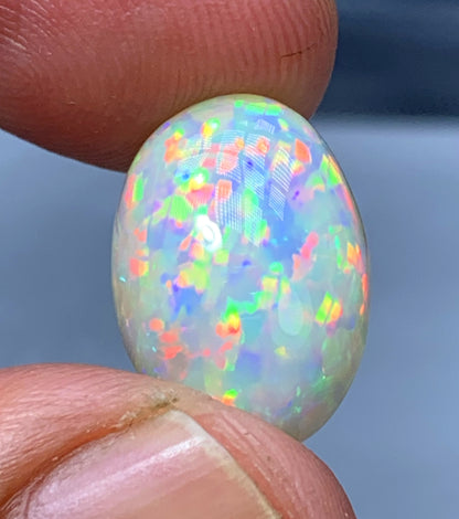 Full Fire Honeycomb Opal Cabochon, Ethiopian Earth Mined Welo Opal Cabochon - 8.10 carats