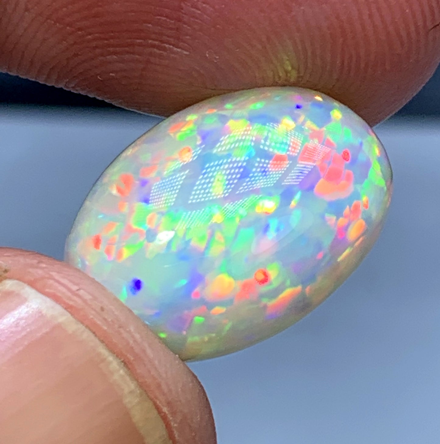 Full Fire Honeycomb Opal Cabochon, Ethiopian Earth Mined Welo Opal Cabochon - 8.10 carats