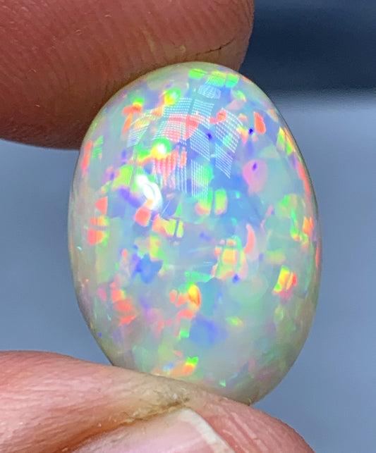 Full Fire Honeycomb Opal Cabochon, Ethiopian Earth Mined Welo Opal Cabochon - 8.10 carats