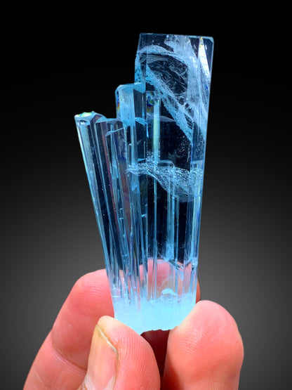 Transparent Sky Blue Color Aquamarine Cluster from Shigar valley Skardu Pakistan - 32 gram