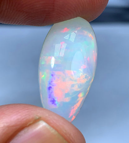 Full Fire Honeycomb Opal Cabochon, Ethiopian Earth Mined Welo Opal Cabochon - 8.70 carat