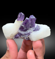 Rich Purple Color Scapolite Crystals on Matrix from Badakhshan Afghanistan - 100 gram