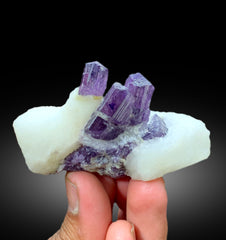 Rich Purple Color Scapolite Crystals on Matrix from Badakhshan Afghanistan - 100 gram