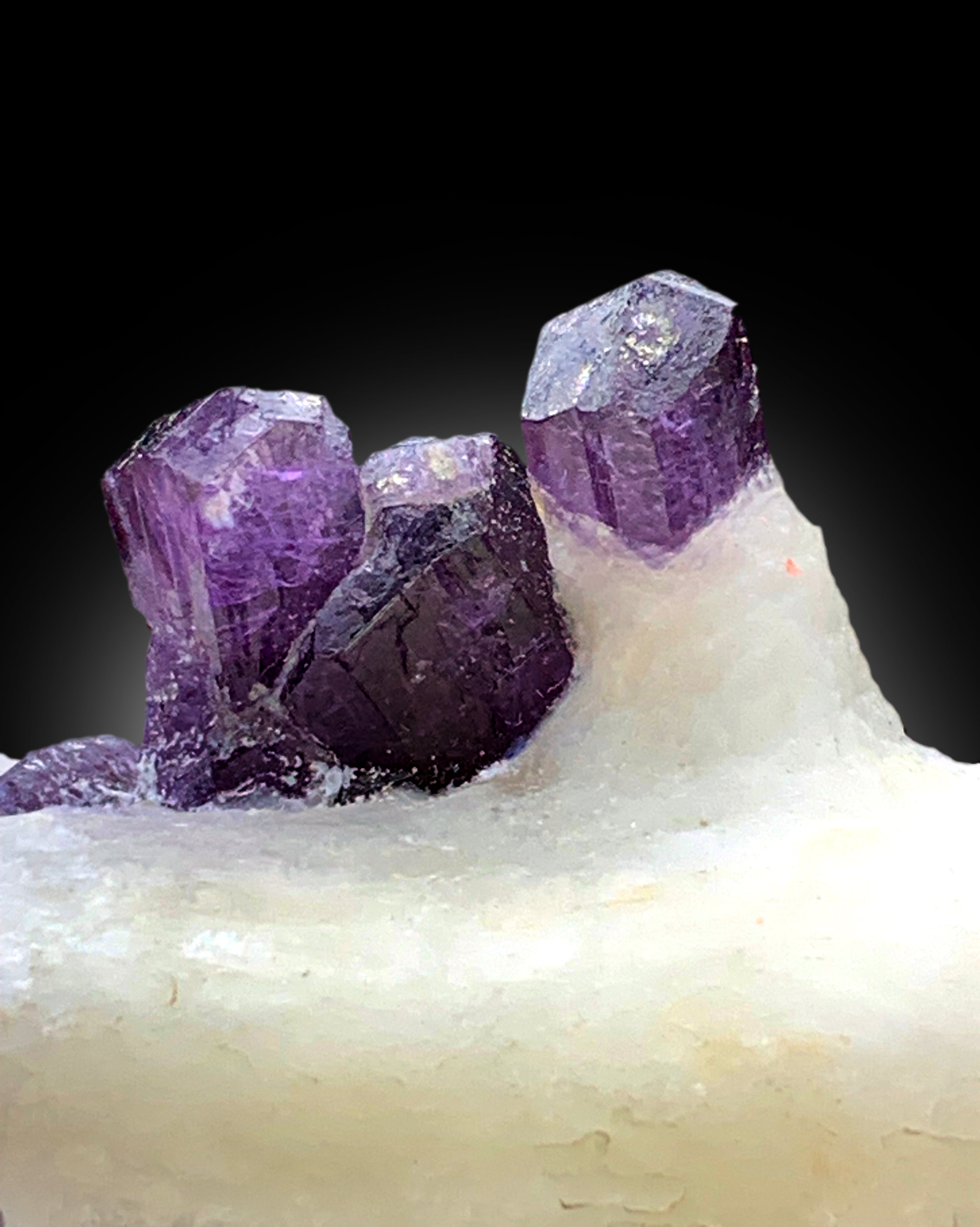 Rich Purple Color Scapolite Crystals on Matrix from Badakhshan Afghanistan - 100 gram