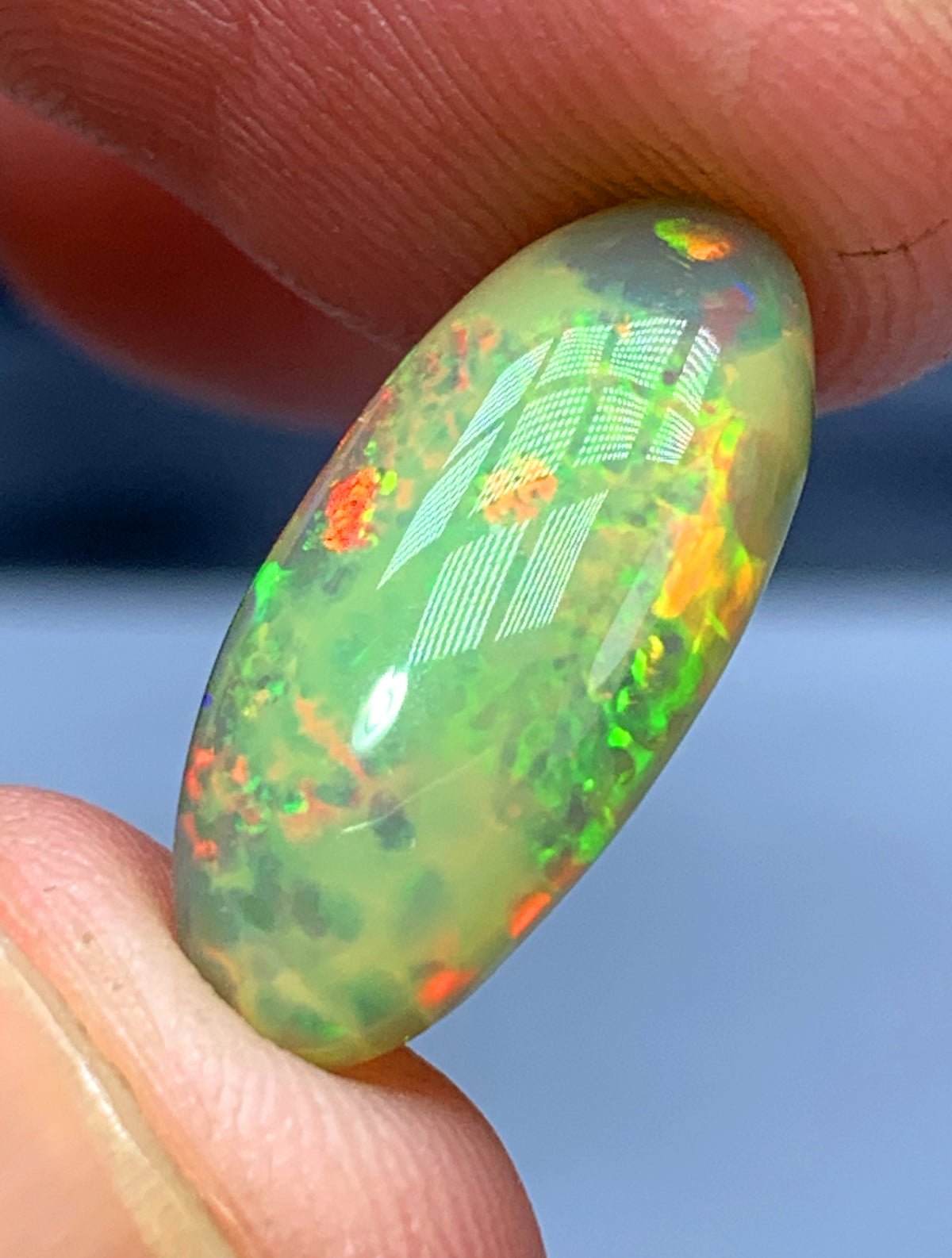 Full Fire Opal Cabochon, Ethiopian Earth Mined Opal Cabochon, Natural Opal Ring, Opal Gemstone, Jewelry Making - 4.35 CT