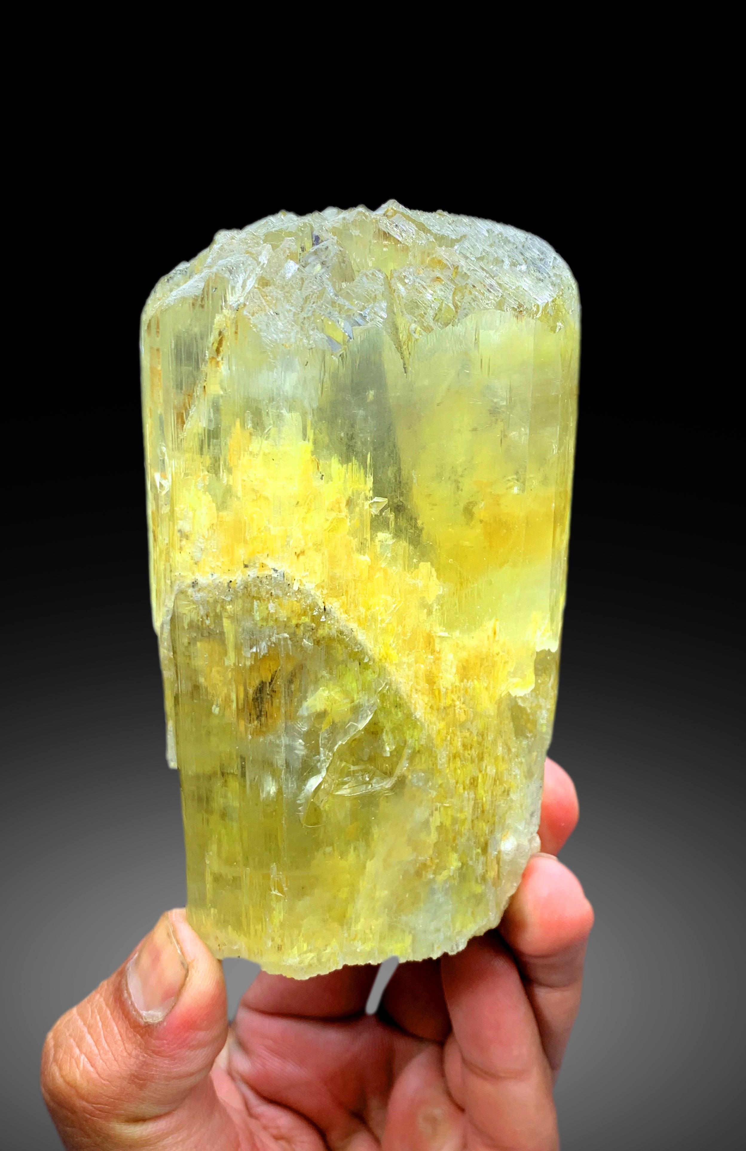 Yellow Color Triphane Kunzite Crystal from Afghanistan - 708 gram