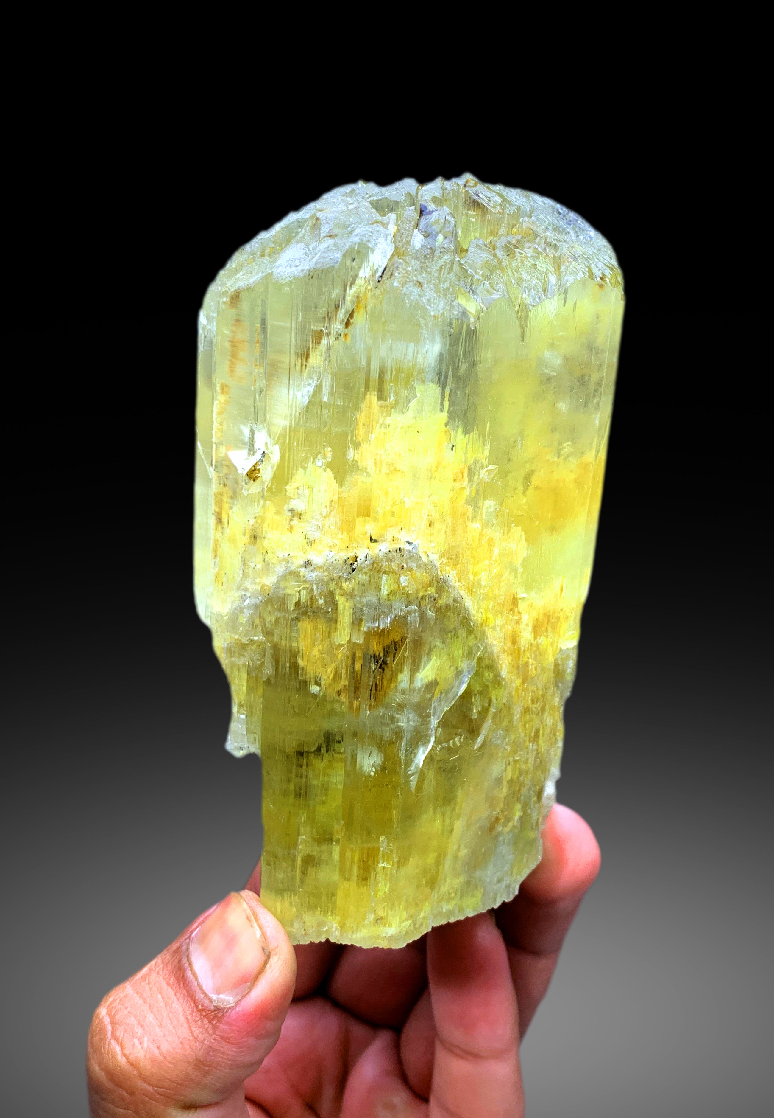 Yellow Color Triphane Kunzite Crystal from Afghanistan - 708 gram