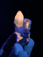 Fluorescent Blue Afghanite with Pyrite on Matrix from Afghanistan, 103 gram