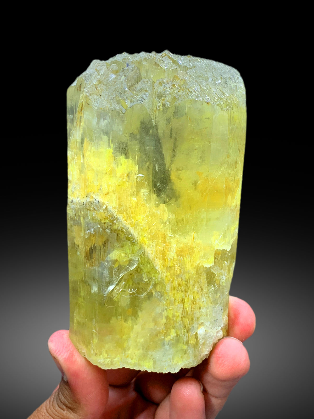 Yellow Color Triphane Kunzite Crystal from Afghanistan - 708 gram