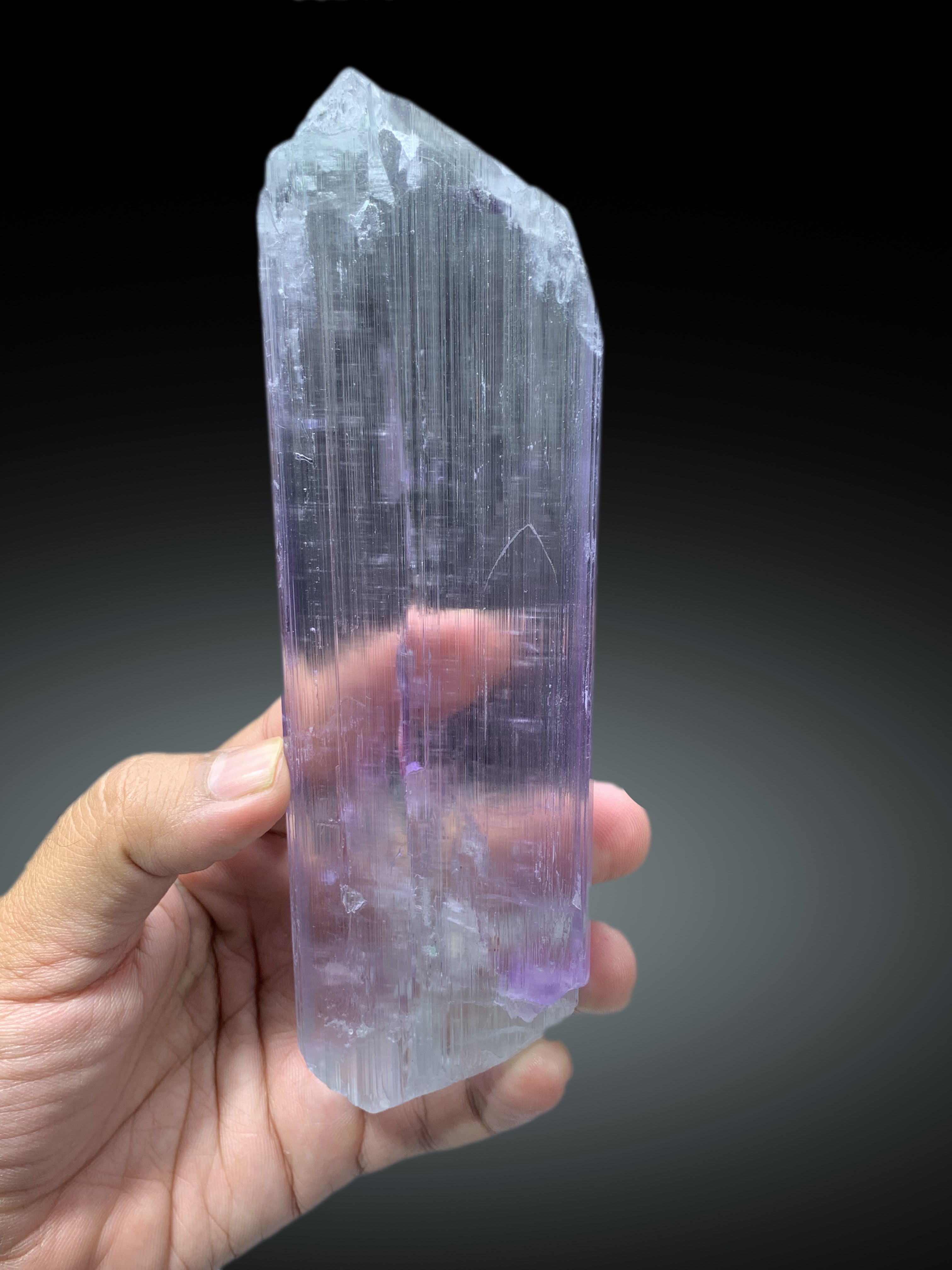 Bicolour Spodumene var Kunzite Crystal from Afghanistan , 328 gram